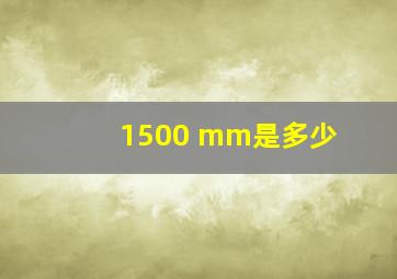 1500 mm是多少